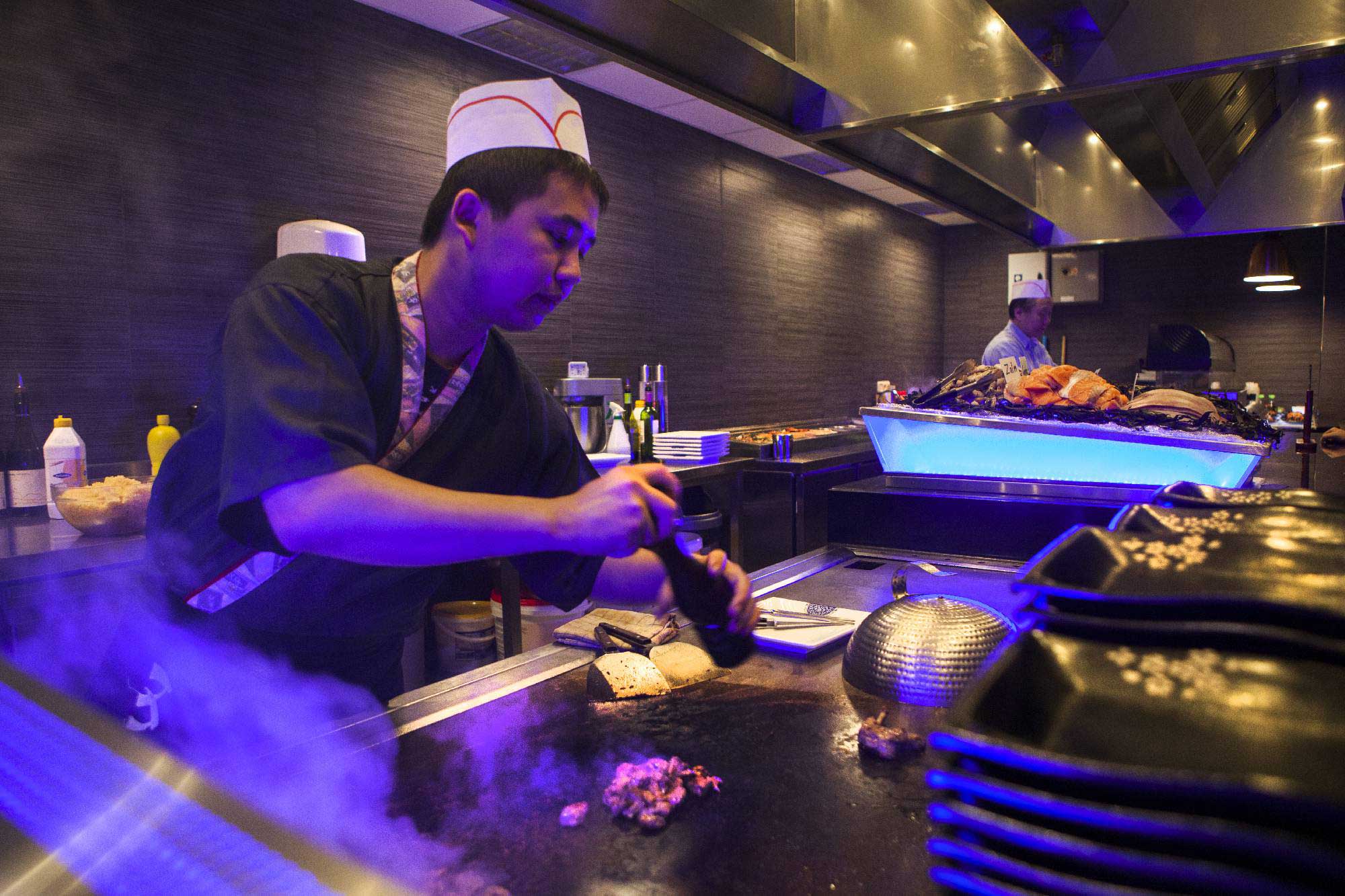 Wokbuffet, teppanyaki en sushi bij Ocean Paradise